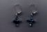 VINTAGE Smoke-Blue Bead Earrings