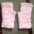 Soft Pink Fingerless Gloves - Adult Small