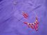Bright Red Dangle Choker and Earrings