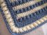 Blue and Off White Cluster Stripe Baby Blanket